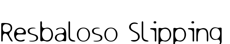 Resbaloso Slipping A Font Download Free